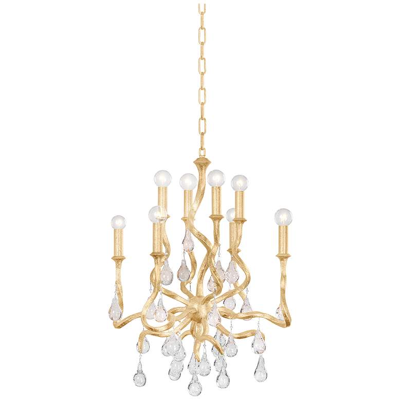 Image 1 Aveline Gold Leaf 8 Light Chandelier