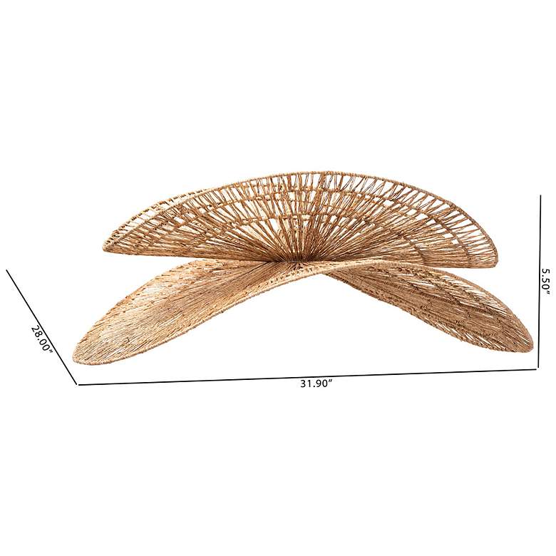 Image 4 Aveline Natural Jute Pendant Lamp Shade 32x32x5.5 (Spider) more views