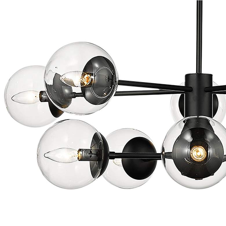 Image 3 Avell 36" Wide Matte Black 10-Light Chandelier more views