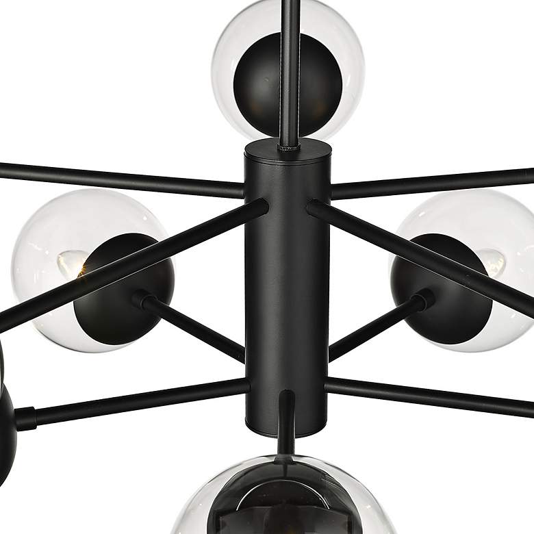 Image 4 Avell 36" Wide Matte Black 10-Light Chandelier more views