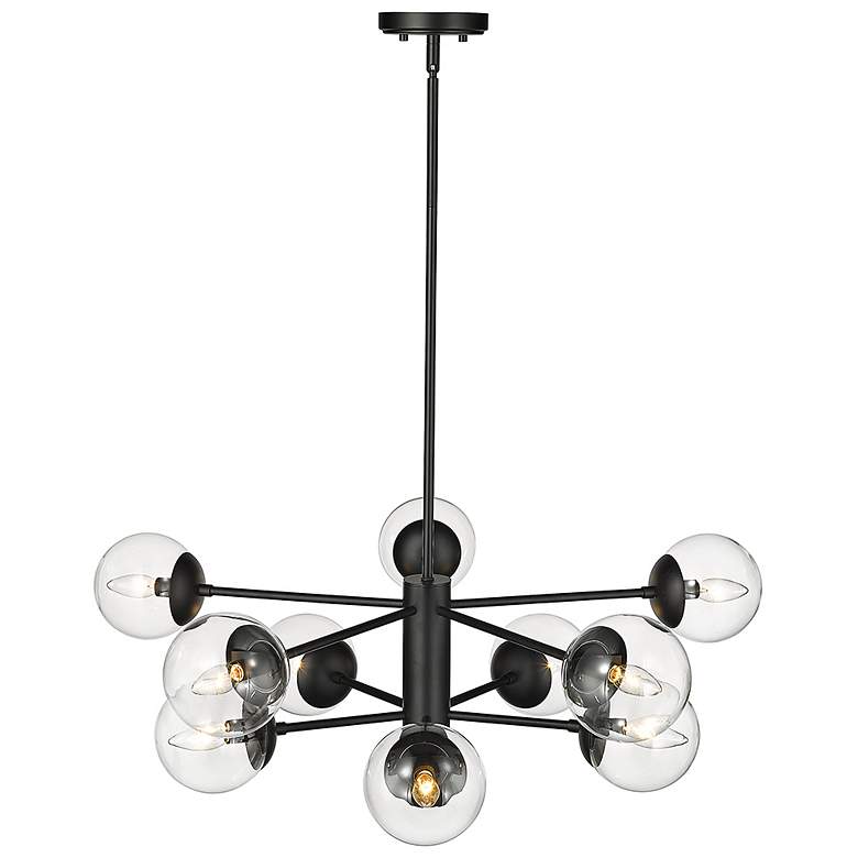 Image 7 Avell 36" Wide Matte Black 10-Light Chandelier more views