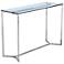 Aventura Clear Glass Top and Stainless Steel Console Table