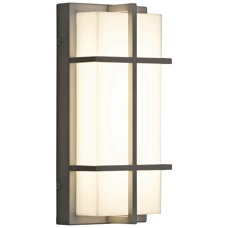 Image 1 Avenue 12 inch High Textured Gray LED Outdoor Wall Light