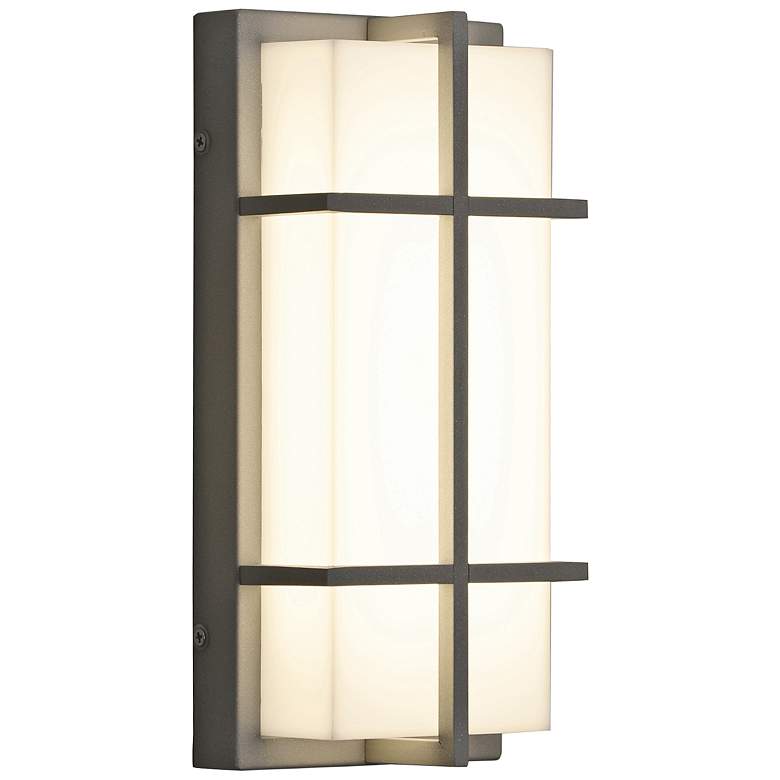 Image 1 Avenue 12" High Textured Gray LED Outdoor Wall Light