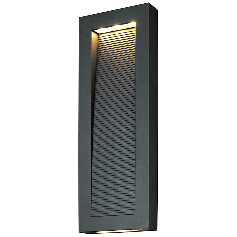 Image 2 Avenue 22" High Architectural Bronze LED Outdoor Wall Light