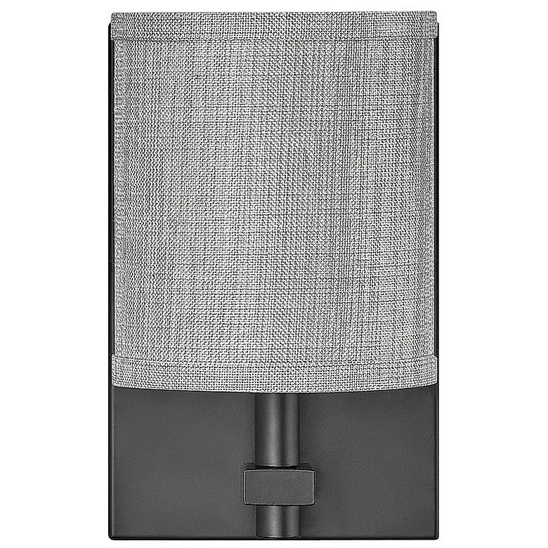 Image 5 Avenue 8 1/2" High Black with Gray Shade Wall Sconce more views