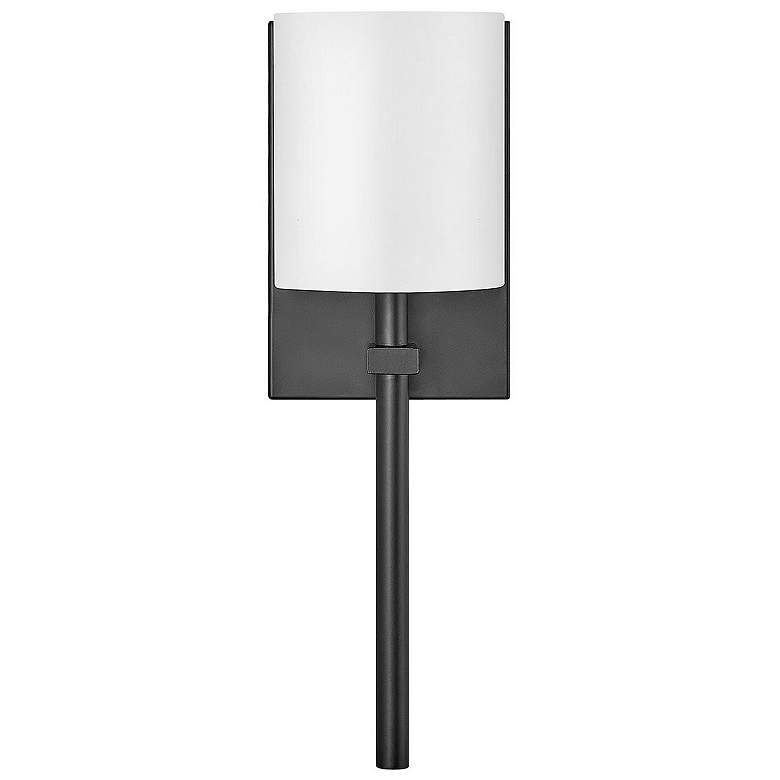 Image 4 Avenue 8 1/2" High Black with White Shade Wall Sconce more views