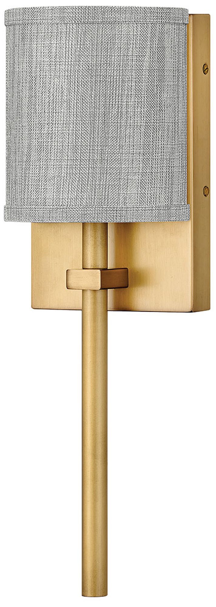 Image Avenue 8 1/2" High Brass with Gray Shade Wall Sconce