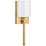 Avenue 8 1/2" High Brass with White Shade Wall Sconce