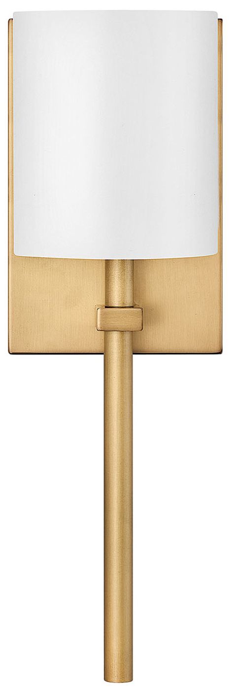 Thumbnail4 of Avenue 8 1/2" High Brass with White Shade Wall Sconce more views