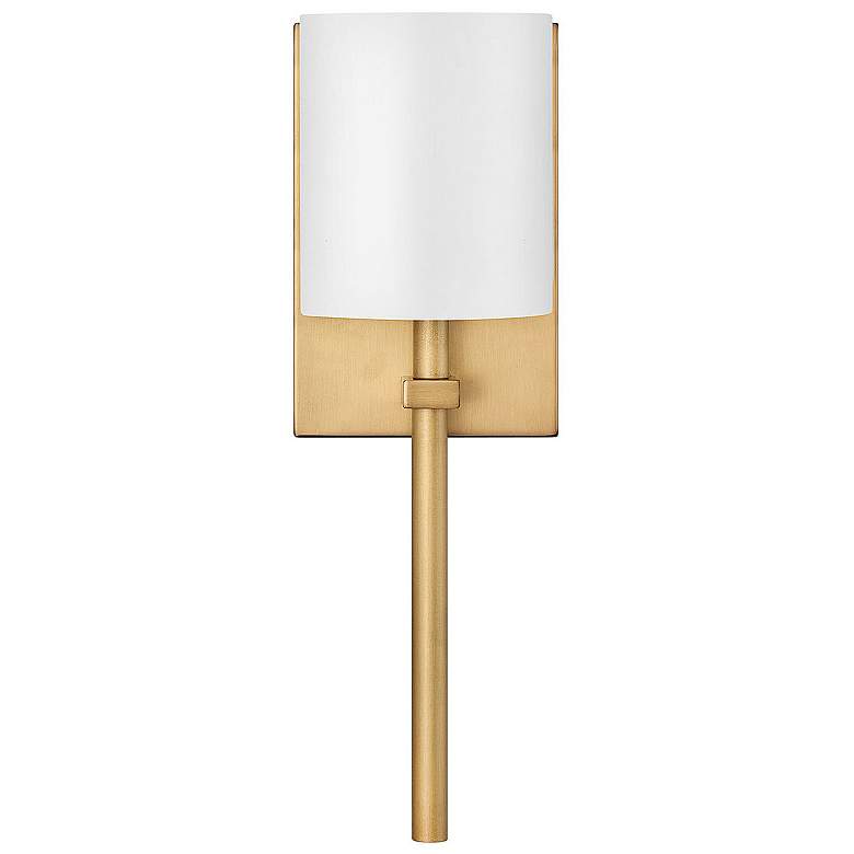 Image 4 Avenue 8 1/2 inch High Brass with White Shade Wall Sconce more views