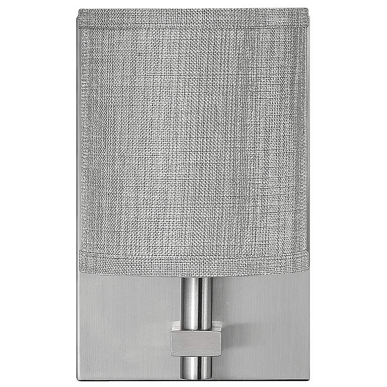 Image 4 Avenue 8 1/2" High Nickel with Gray Shade Wall Sconce more views