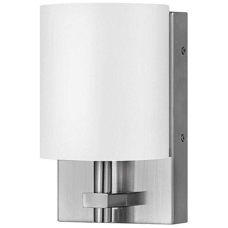 Image 3 Avenue 8 1/2" High Nickel with White Shade Wall Sconce more views