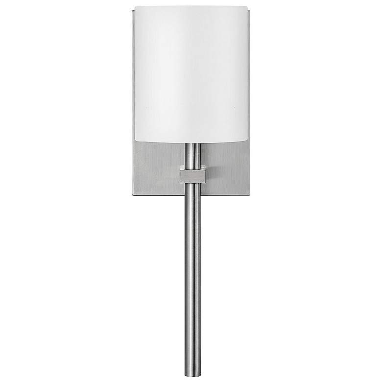 Image 4 Avenue 8 1/2" High Nickel with White Shade Wall Sconce more views