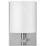 5_Avenue 8 1/2" High Nickel with White Shade Wall Sconce more views