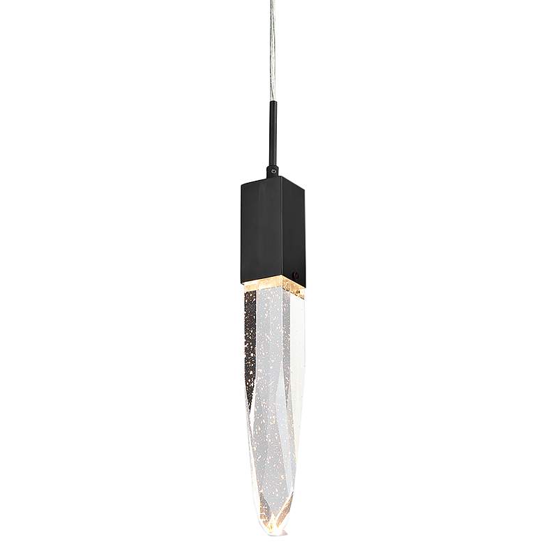 Image 1 Avenue Aspen 2"W Black and Seeded Crystal LED Mini Pendant
