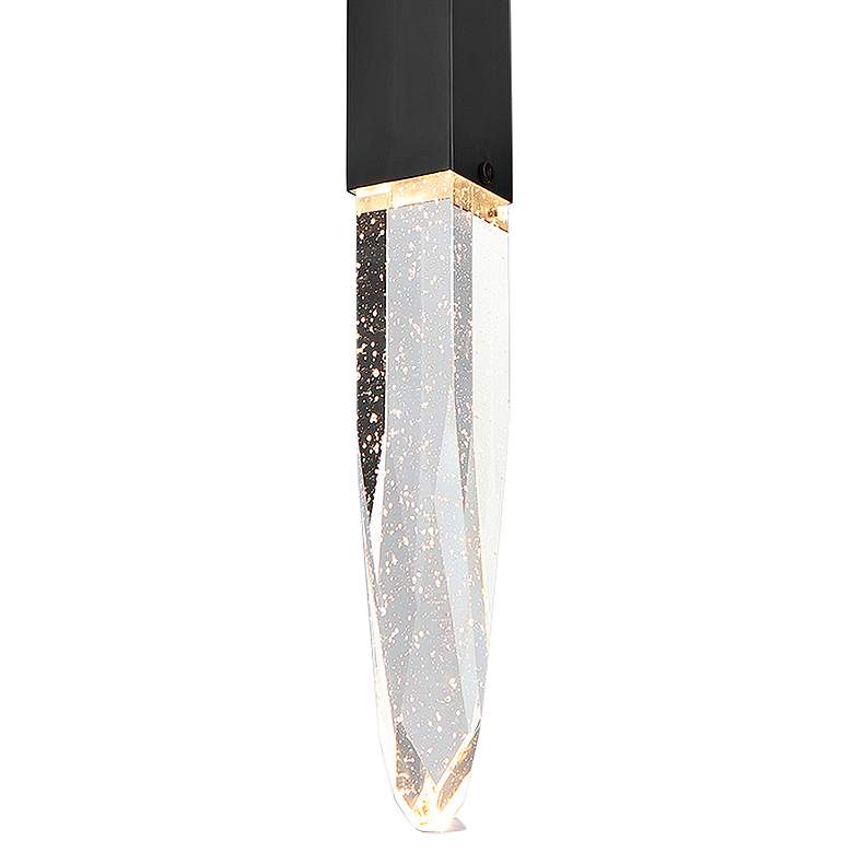 Image 2 Avenue Aspen 2"W Black and Seeded Crystal LED Mini Pendant more views