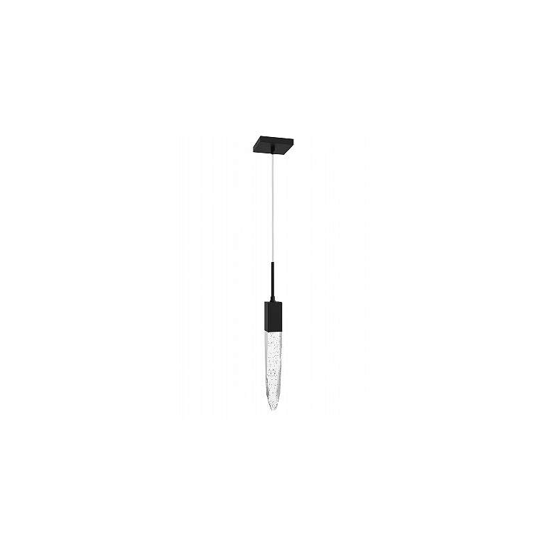 Image 3 Avenue Aspen 2"W Black and Seeded Crystal LED Mini Pendant more views