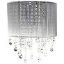 Avenue Beverly Dr. 14" High Silver Silk String Wall Sconce