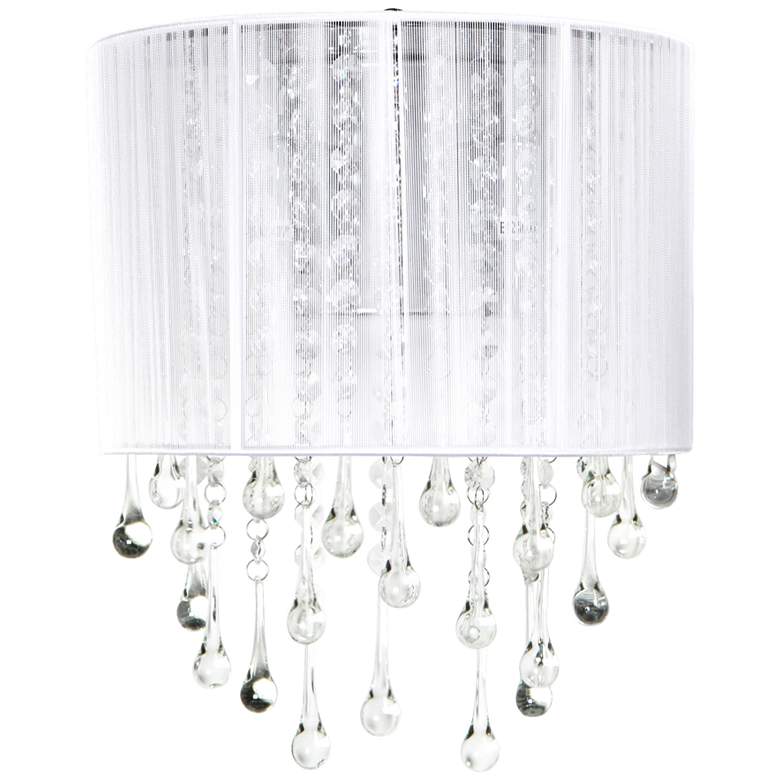 Image 1 Avenue Beverly Dr. 14" High White Silk String Wall Sconce