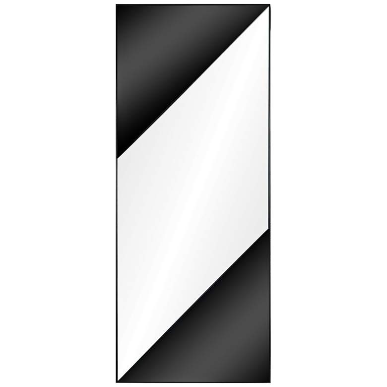 Image 1 Avenue Black And Silver 19 inch x 46 inch Rectangular Wall Mirror