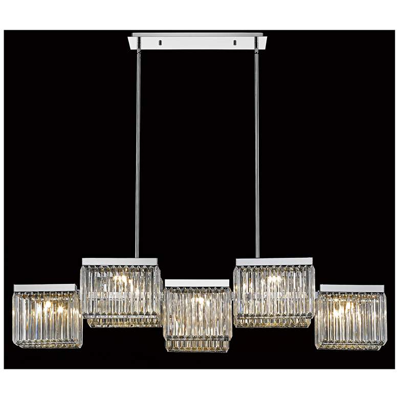 Image 2 Avenue Broadway 57"W Nickel Kitchen Island Light Chandelier more views