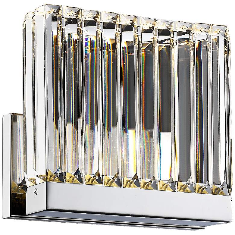 Image 1 Avenue Broadway 7" High Polished Nickel LED Wall Sconce