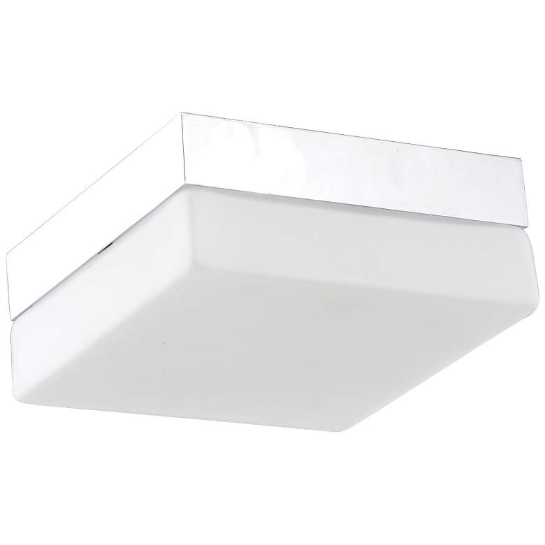 Image 2 Avenue Cermack St. 9" Wide Chrome Square LED Ceiling Light