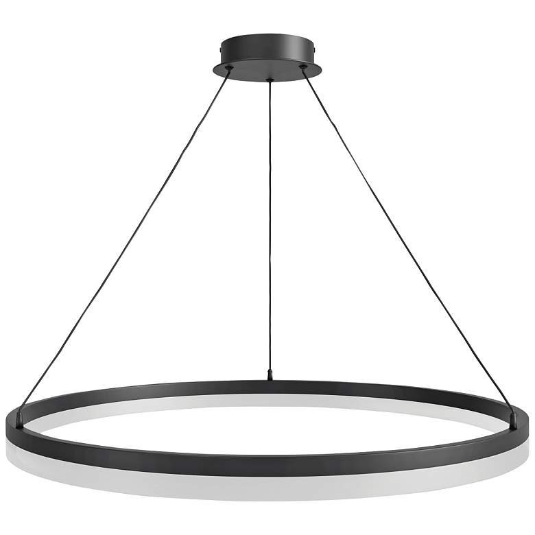 Image 1 Avenue Circa 39" Wide Black LED Pendant Light