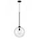 Avenue Delilah 14" Wide Black Orb Pendant Light