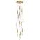 Avenue Encino 22" Wide Brushed Brass Multi-Light LED Pendant