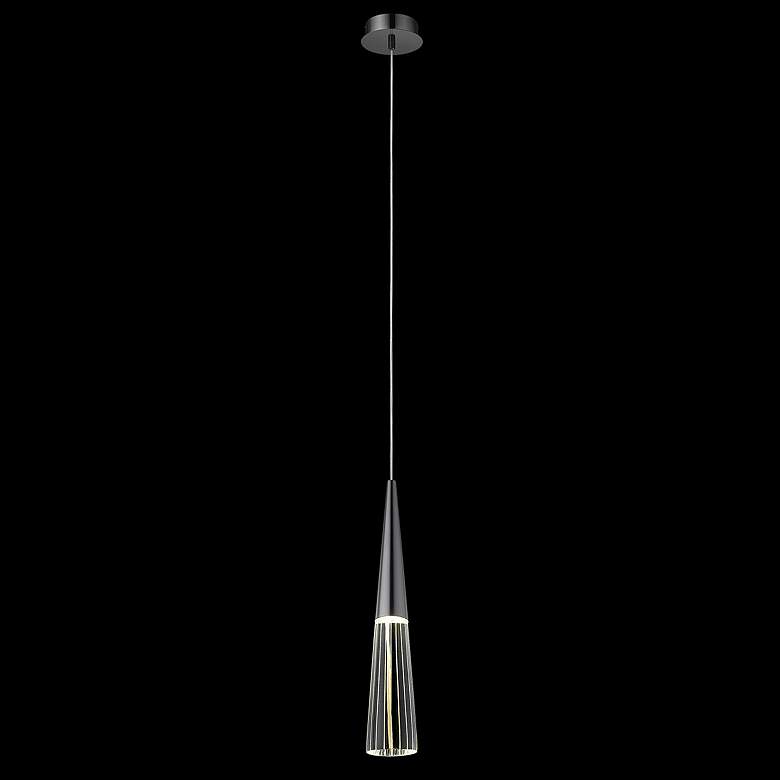 Image 1 Avenue Encino 4" Wide Gun Metal LED Mini Pendant