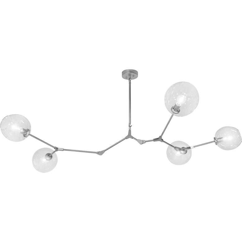 Image 1 Avenue Fairfax 66 inchW Matte Chrome Chandelier