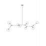 2_Avenue Fairfax 78" Wide Matte Chrome 8-Light Chandelier more views