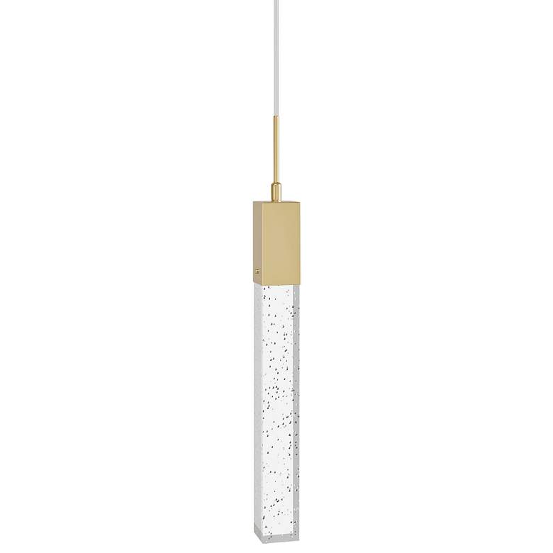Image 1 Avenue Glacier 2"W Brushed Brass Crystal LED Mini Pendant
