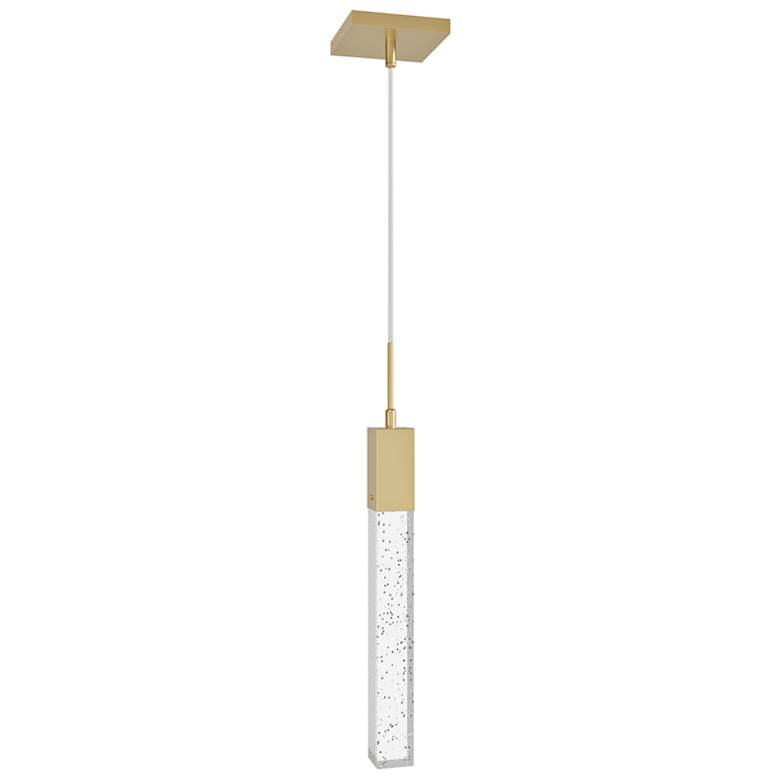 Image 3 Avenue Glacier 2"W Brushed Brass Crystal LED Mini Pendant more views