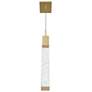 4_Avenue Glacier 2"W Brushed Brass Crystal LED Mini Pendant more views