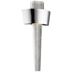 Avenue Glacier Ave. 23 1/2&quot;H Curved Nickel LED Sconce