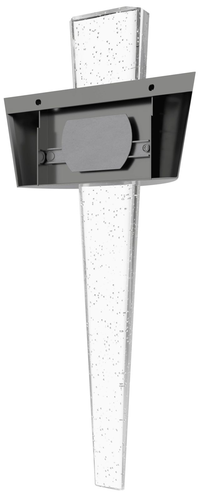 Image 3 Avenue Glacier Ave. 23 1/2"H Curved Nickel LED Sconce more views