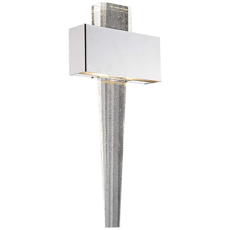 Image 1 Avenue Glacier Ave. 23 1/2"H Polished Nickel LED Sconce