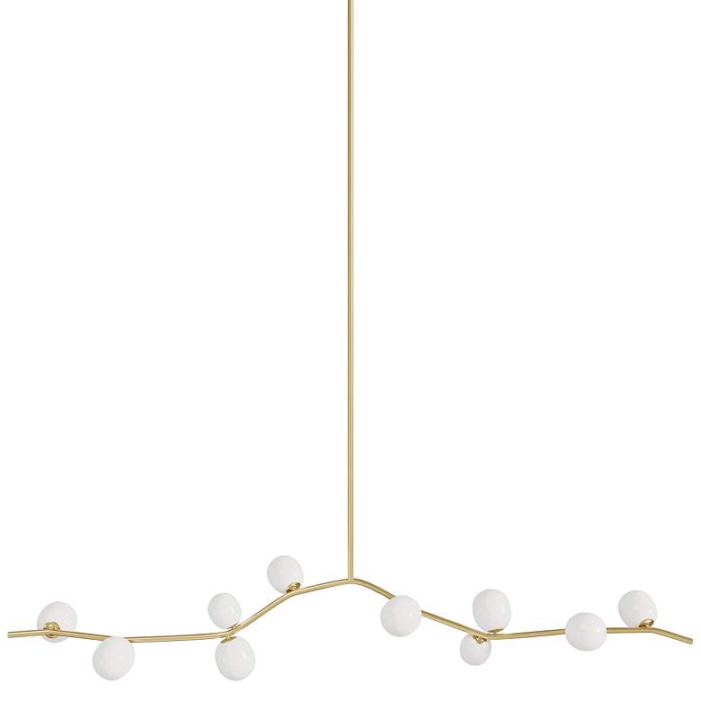 Image 1 Avenue Hampton 78" Wide Brushed Brass 10-Light Chandelier