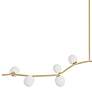 2_Avenue Hampton 78" Wide Brushed Brass 10-Light Chandelier more views