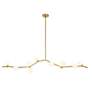 3_Avenue Hampton 78" Wide Brushed Brass 10-Light Chandelier more views