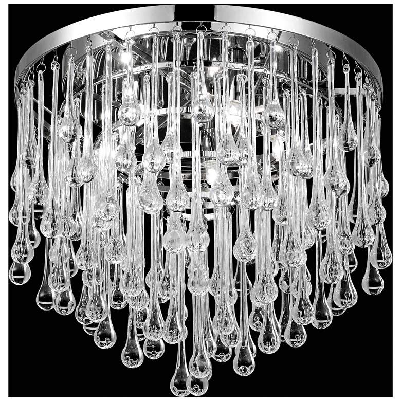 Image 1 Avenue Hollywood Blvd. 16 inchW Polished Nickel Ceiling Light