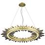 Avenue Lighting Aspen 34.3" Rustic Brass and Crystal Ring Chandelier