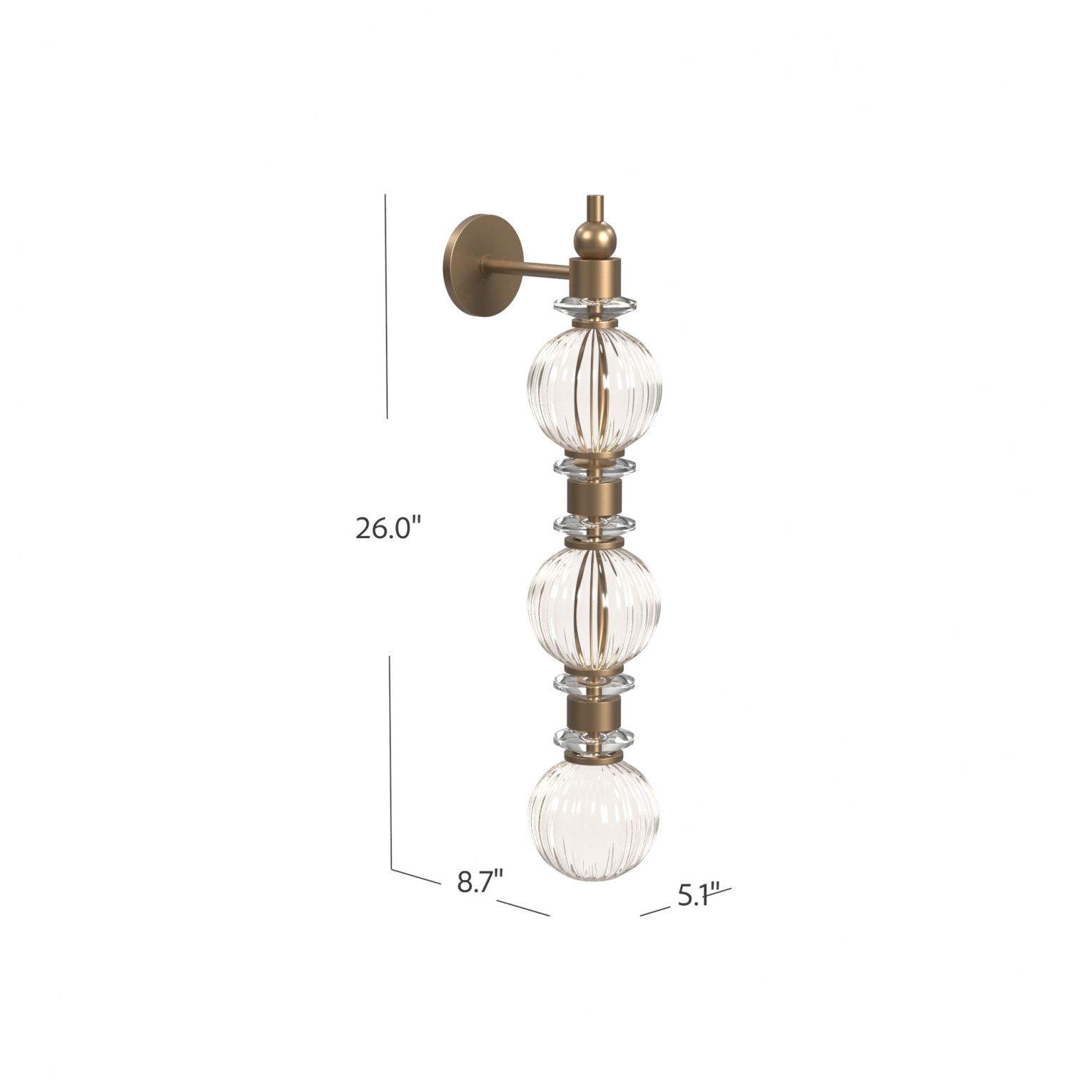 Image 5 Avenue Lighting Avra Collection   27" Aged Brass more views