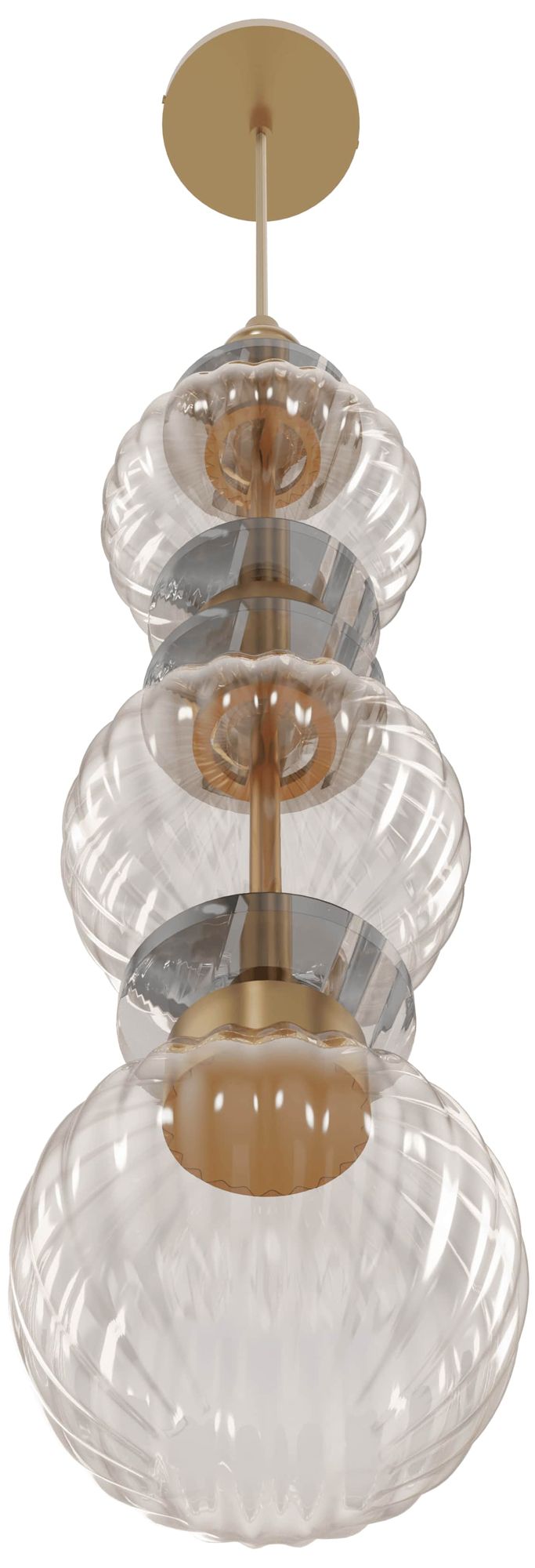 Image 2 Avenue Lighting Avra Collection Integrated LED Pendant 5" Aged Brass more views