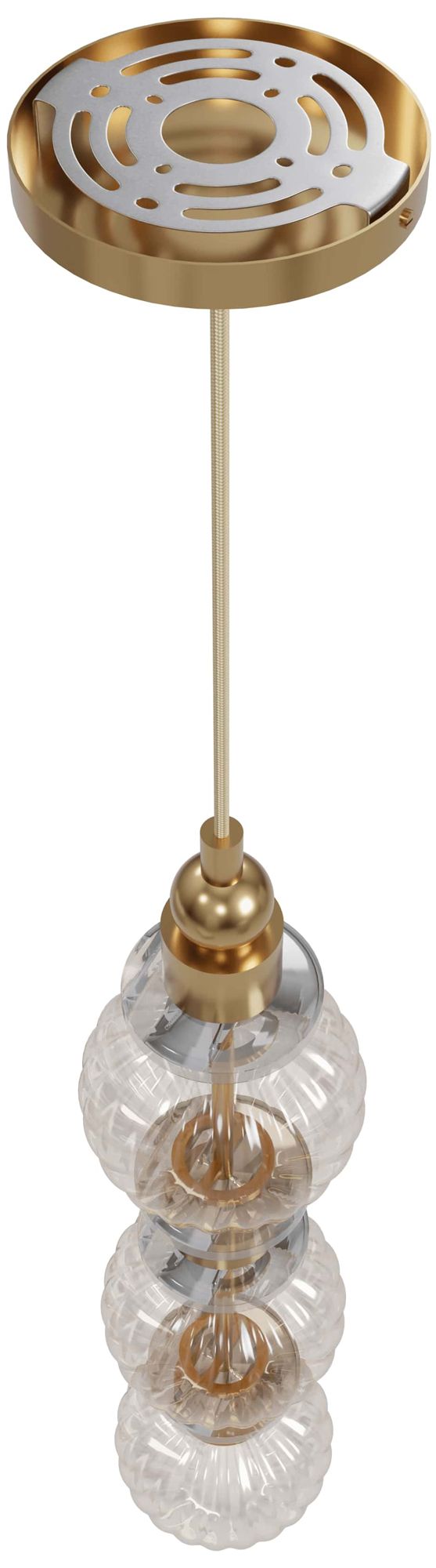 Image 3 Avenue Lighting Avra Collection Integrated LED Pendant 5" Aged Brass more views