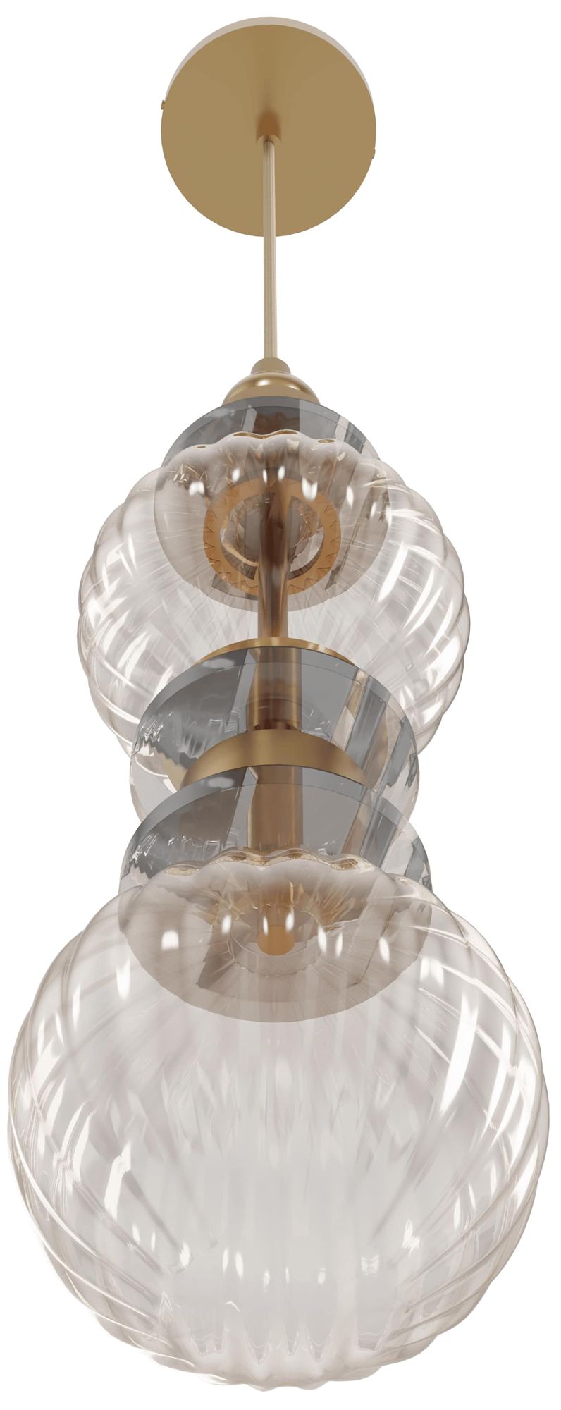 Image 2 Avenue Lighting Avra Collection Integrated LED Pendant 9" Aged Brass more views