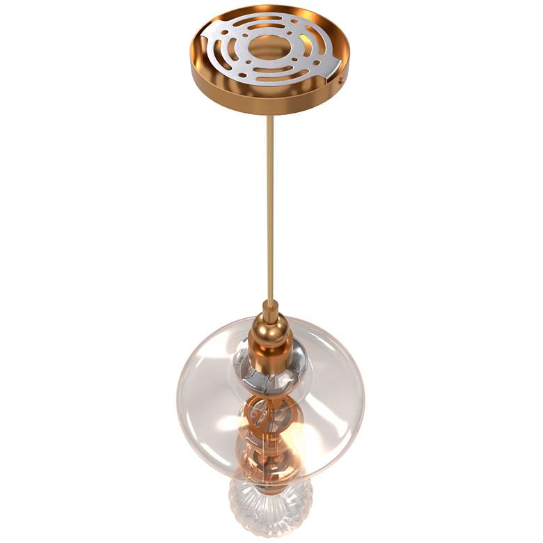 Image 4 Avenue Lighting Avra Collection Integrated LED Pendant 9" Aged Brass more views
